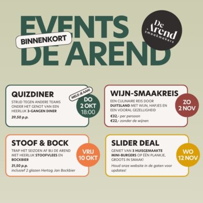 Eventagenda okt nov 2025